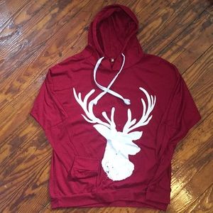 🤩 4/$25  hooded shirt with deer